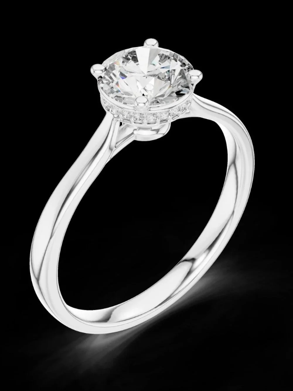 3CT Round Cut Lab Diamond Elegant Solitaire Engagement Ring Solid Gold